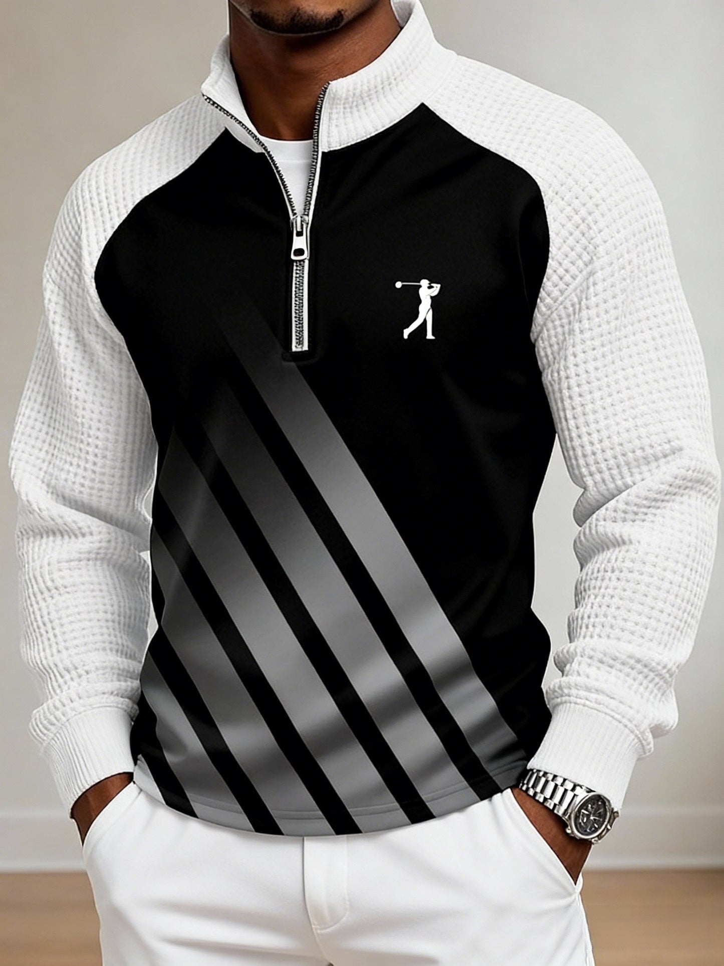 Men's Vintage Business Style Printed Casual Sweatshirt