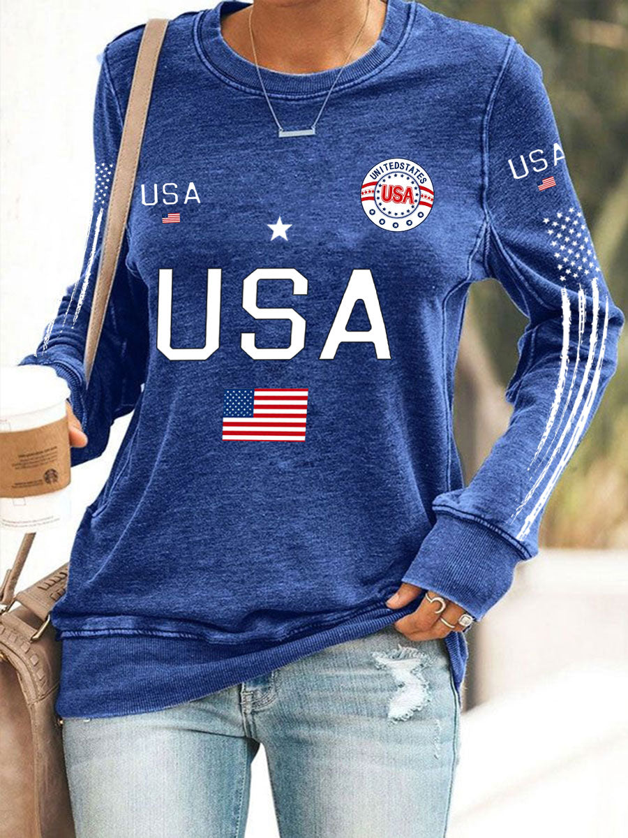 Women's USA Flag Sweatshirts
