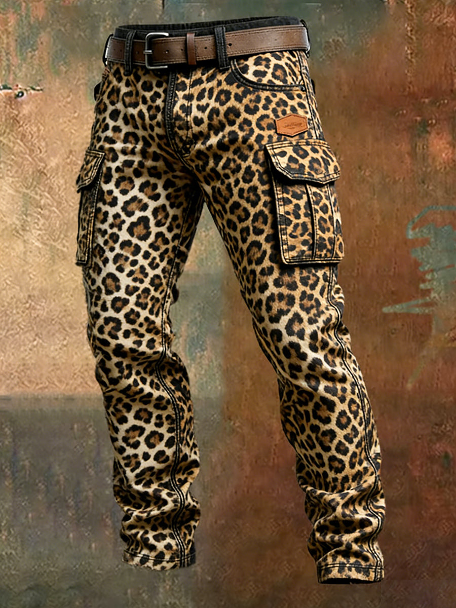 Men's Retro Business Style Casual Work Trousers