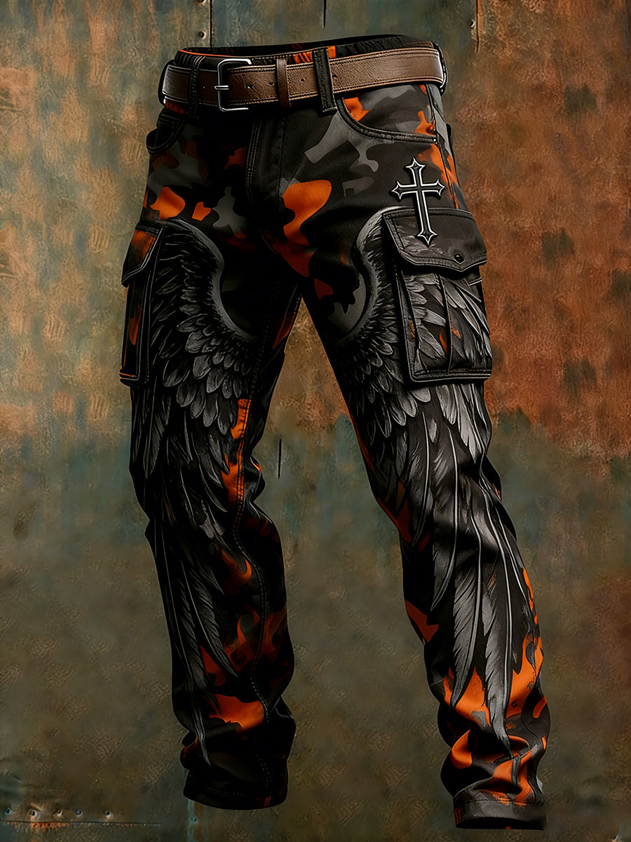 Men's Retro Business Style Casual Work Trousers