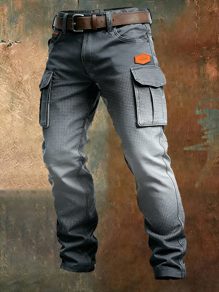 Men's Retro Business Style Casual Work Trousers