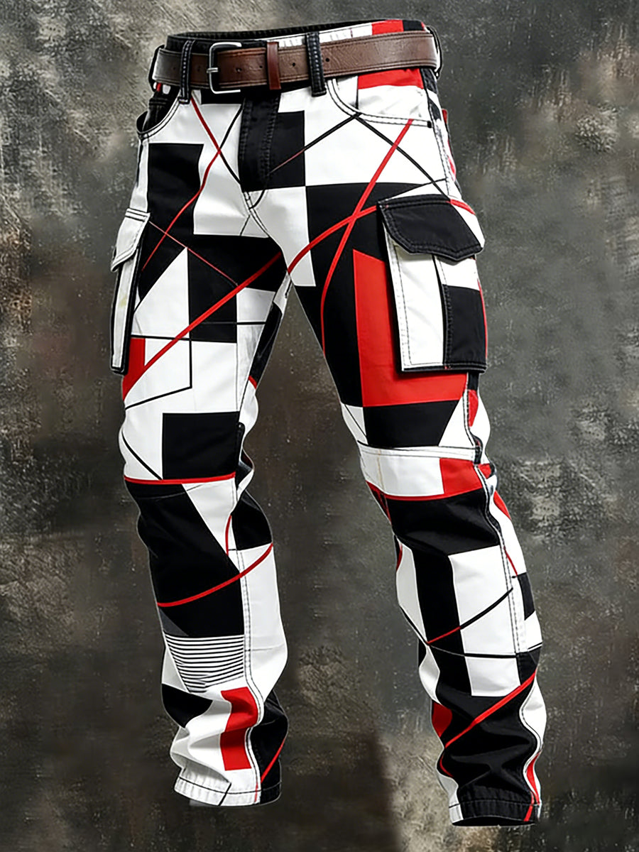 Men's Retro Business Style Casual Work Trousers