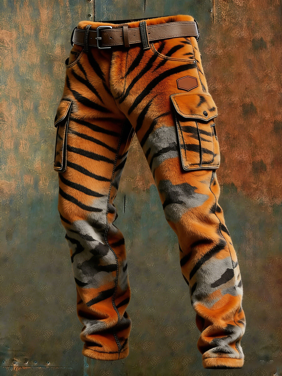 Men's Retro Business Style Casual Work Trousers