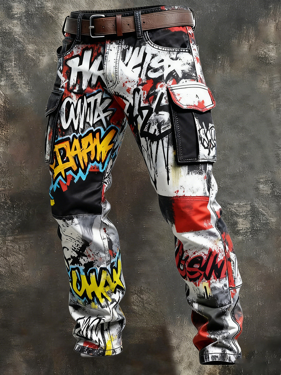 Men's Retro Business Style Casual Work Trousers