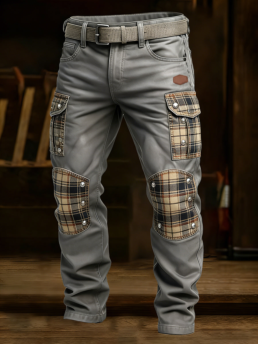 Men's Retro Business Style Casual Work Trousers