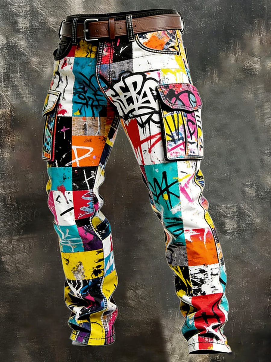 Men's Retro Business Style Casual Work Trousers