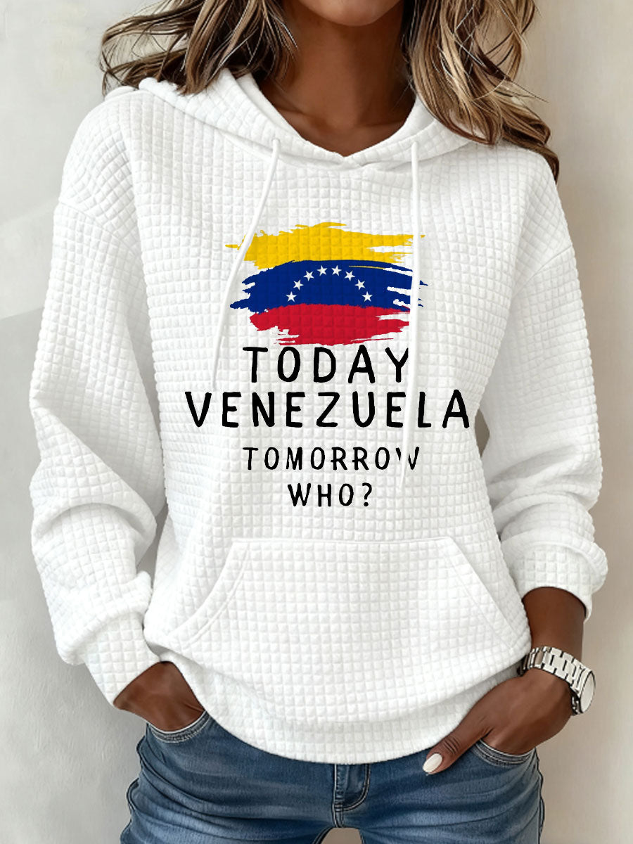 Women's Peace No War Venezuela Libre Printed Hoodie