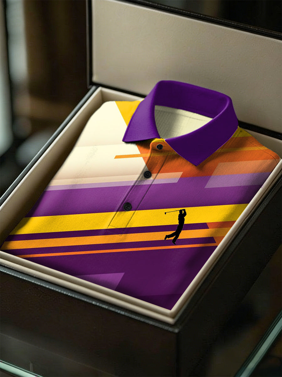 Men's Business Style Polo Collar Casual Short Sleeved Shirt