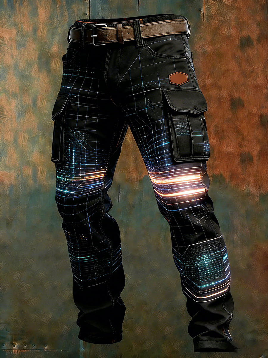 Men's Retro Business Style Casual Work Trousers