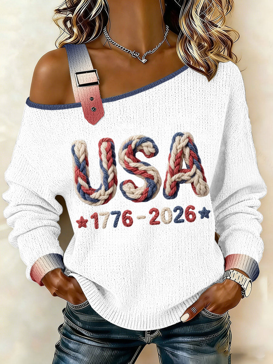 Women's USA Drop Shoulder Tops