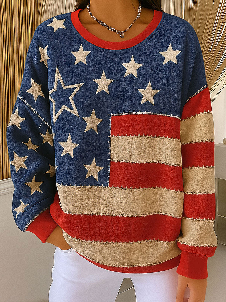 Women's American Flag Print Sweatshirts