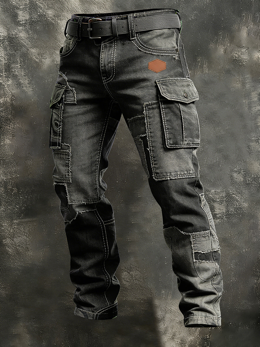 Men's Retro Business Style Casual Work Trousers