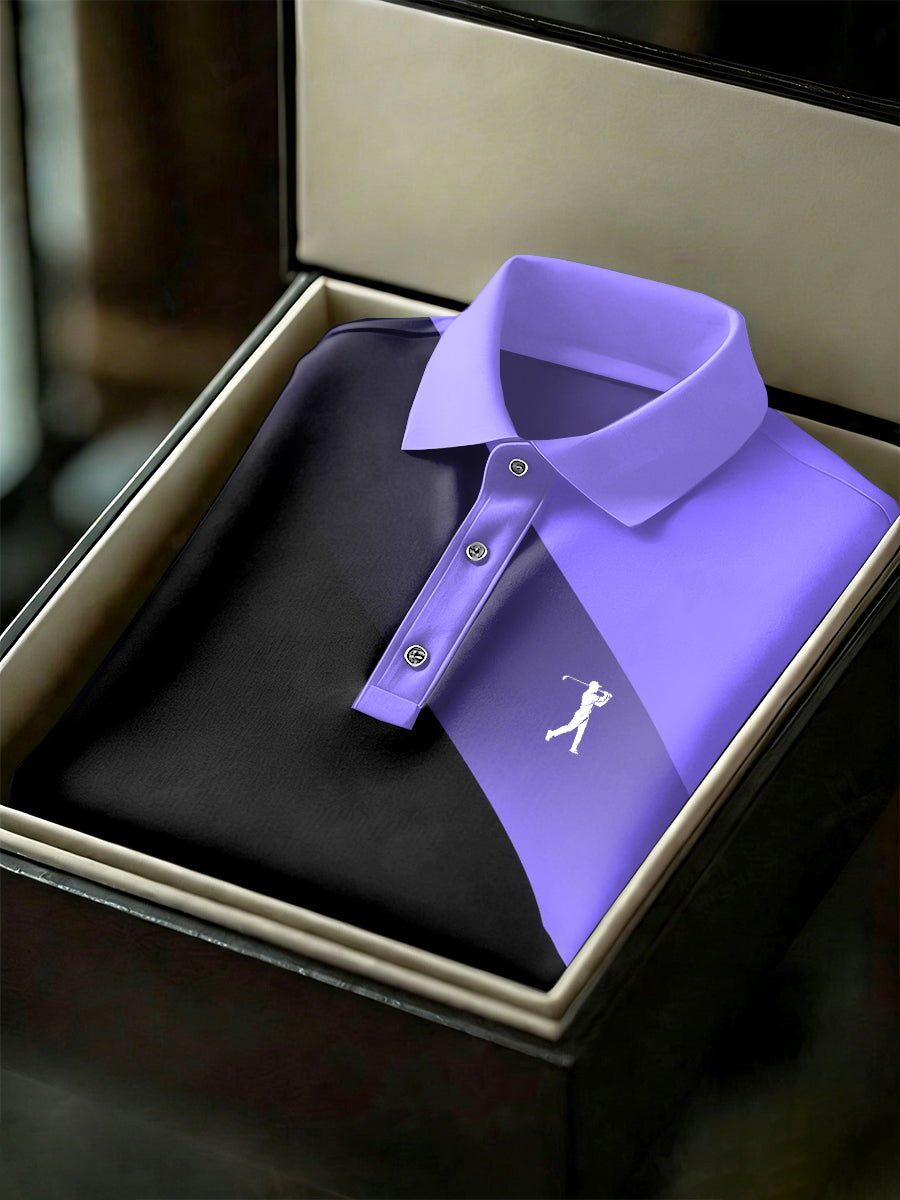 Men's Vintage Business Style Printed Casual Polo Shirt