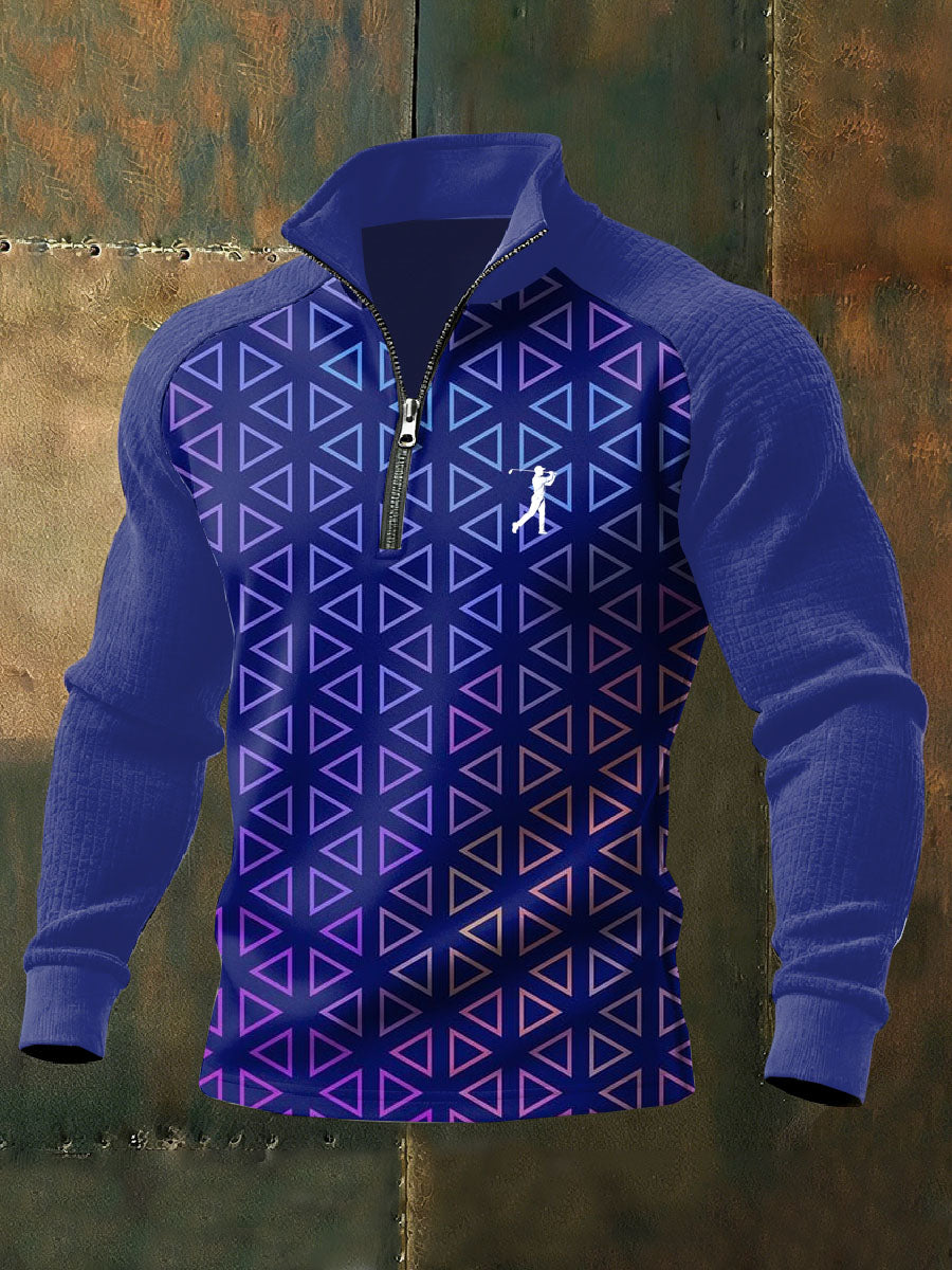 Men's Vintage Business Style Printed Casual Sweatshirt