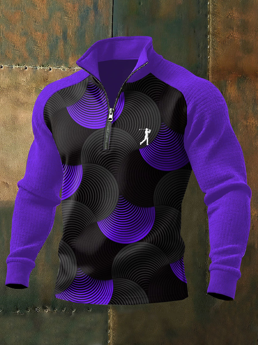 Men's Vintage Business Style Printed Casual Sweatshirt