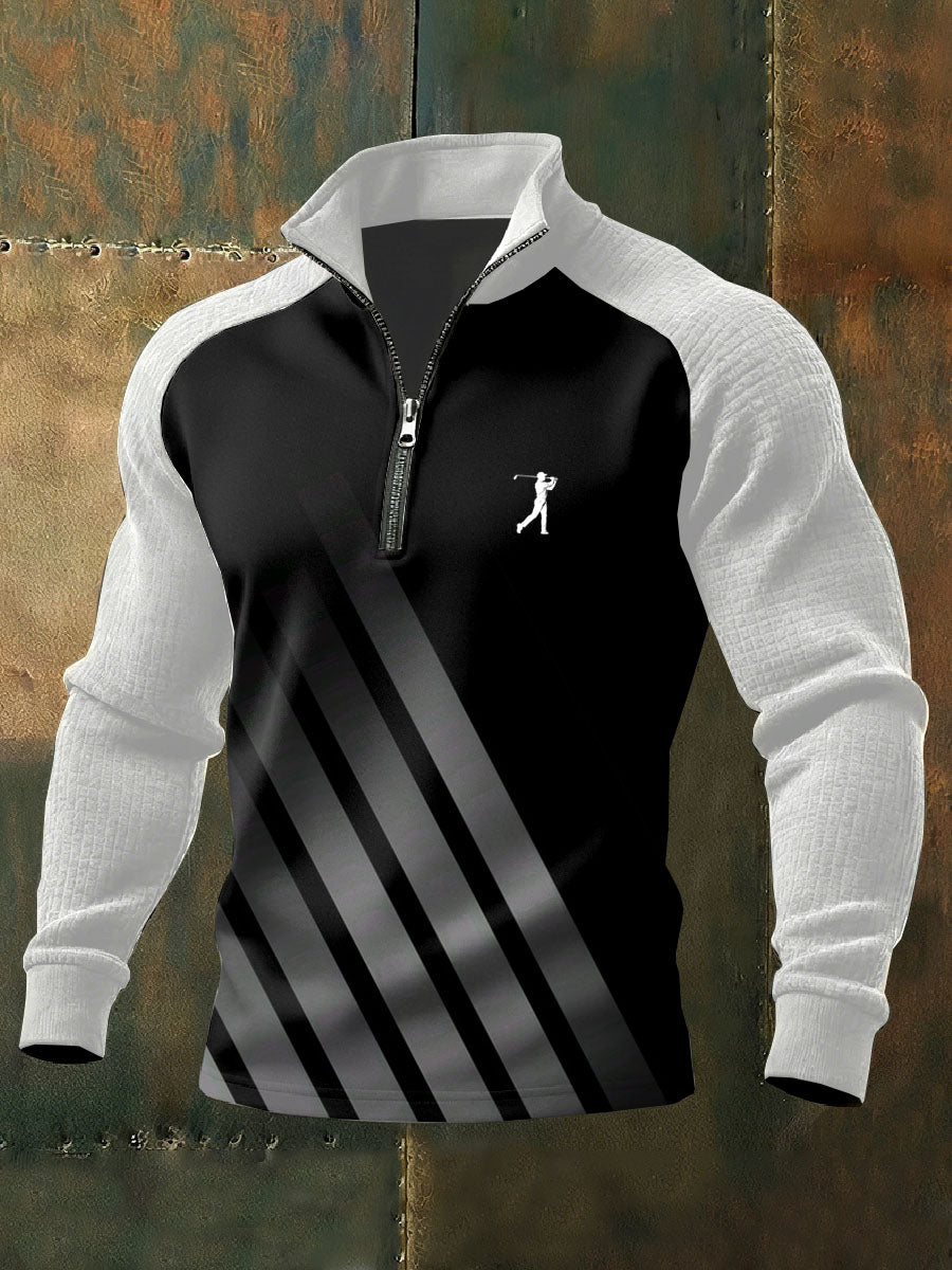 Men's Vintage Business Style Printed Casual Sweatshirt