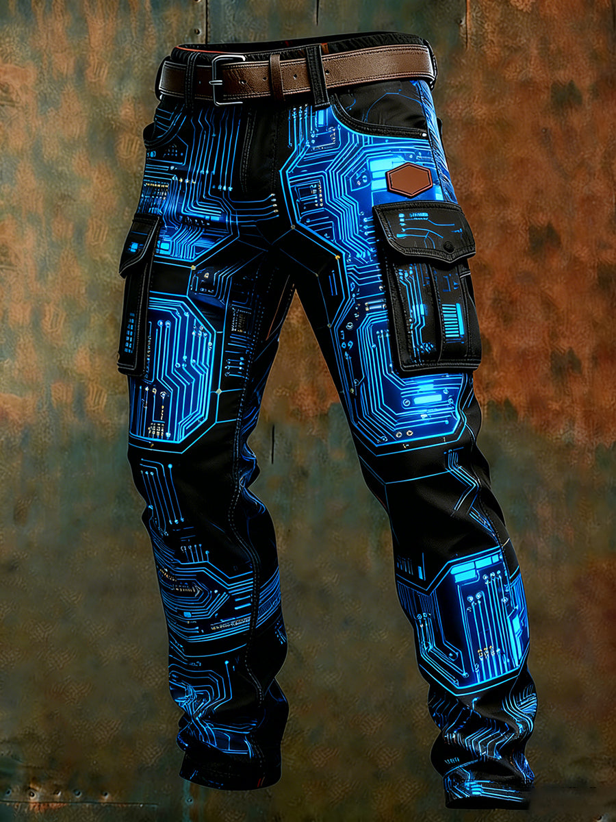 Men's Retro Business Style Casual Work Trousers