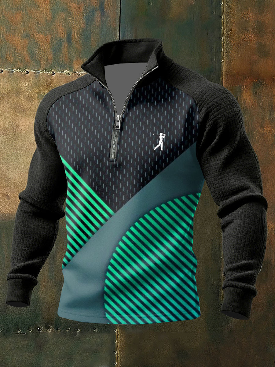 Men's Vintage Business Style Printed Casual Sweatshirt