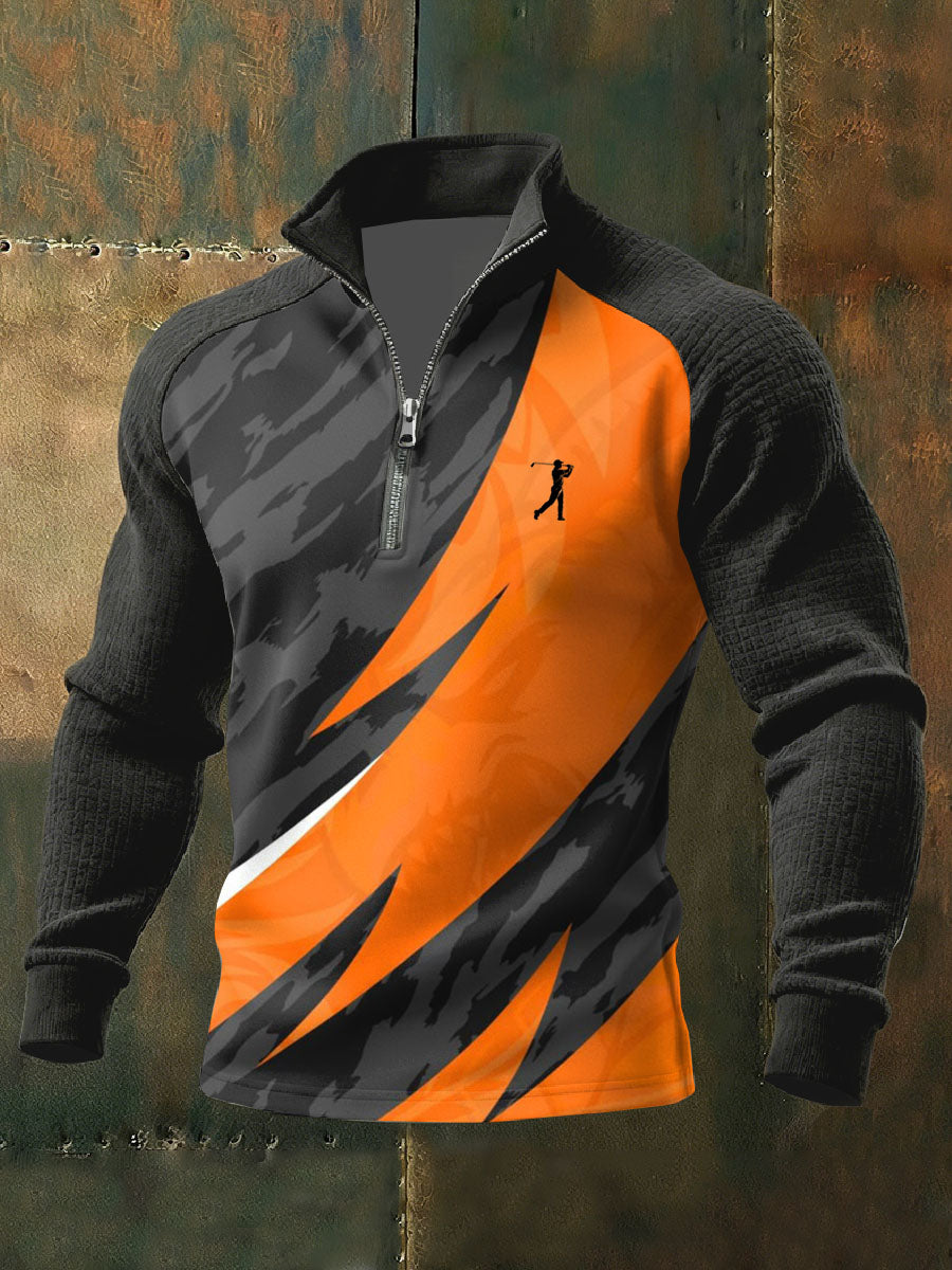 Men's Vintage Business Style Printed Casual Sweatshirt