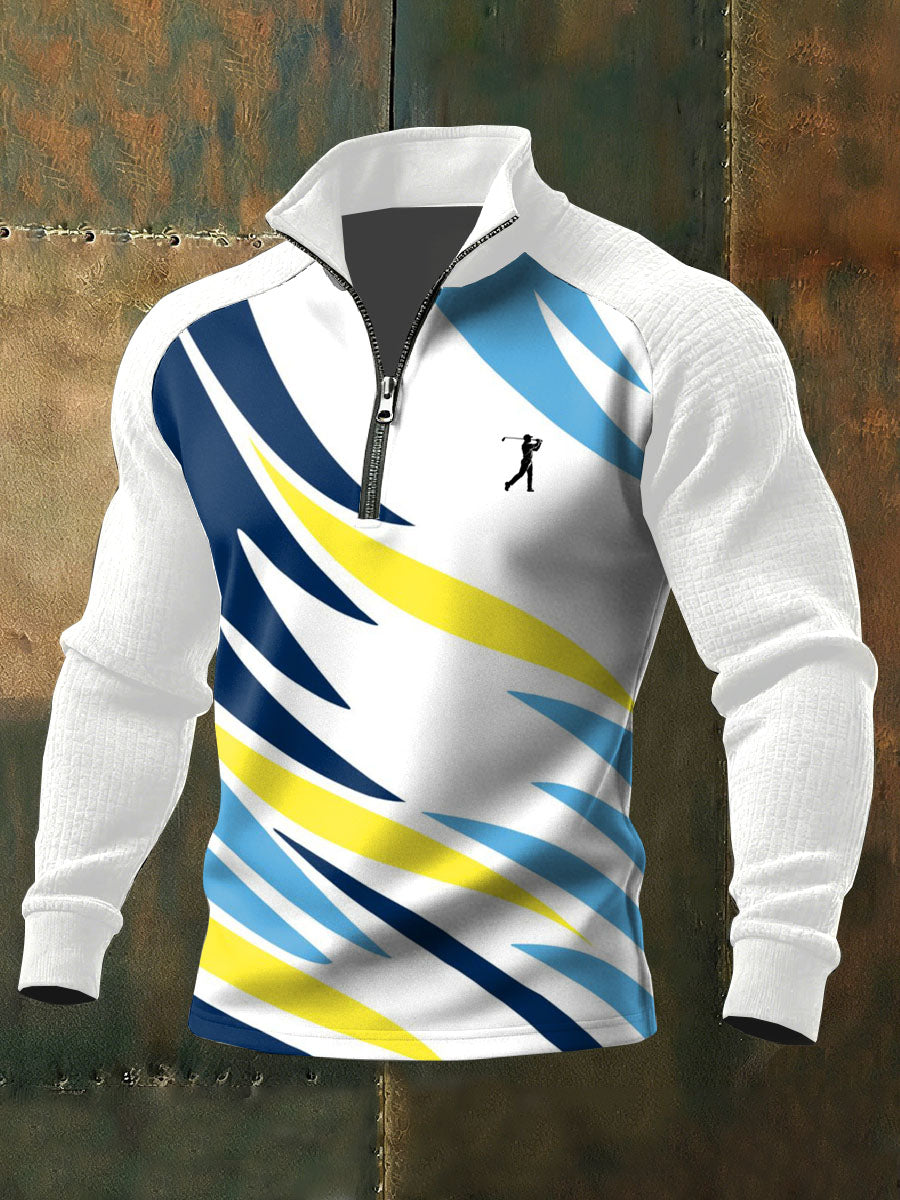 Men's Vintage Business Style Printed Casual Sweatshirt