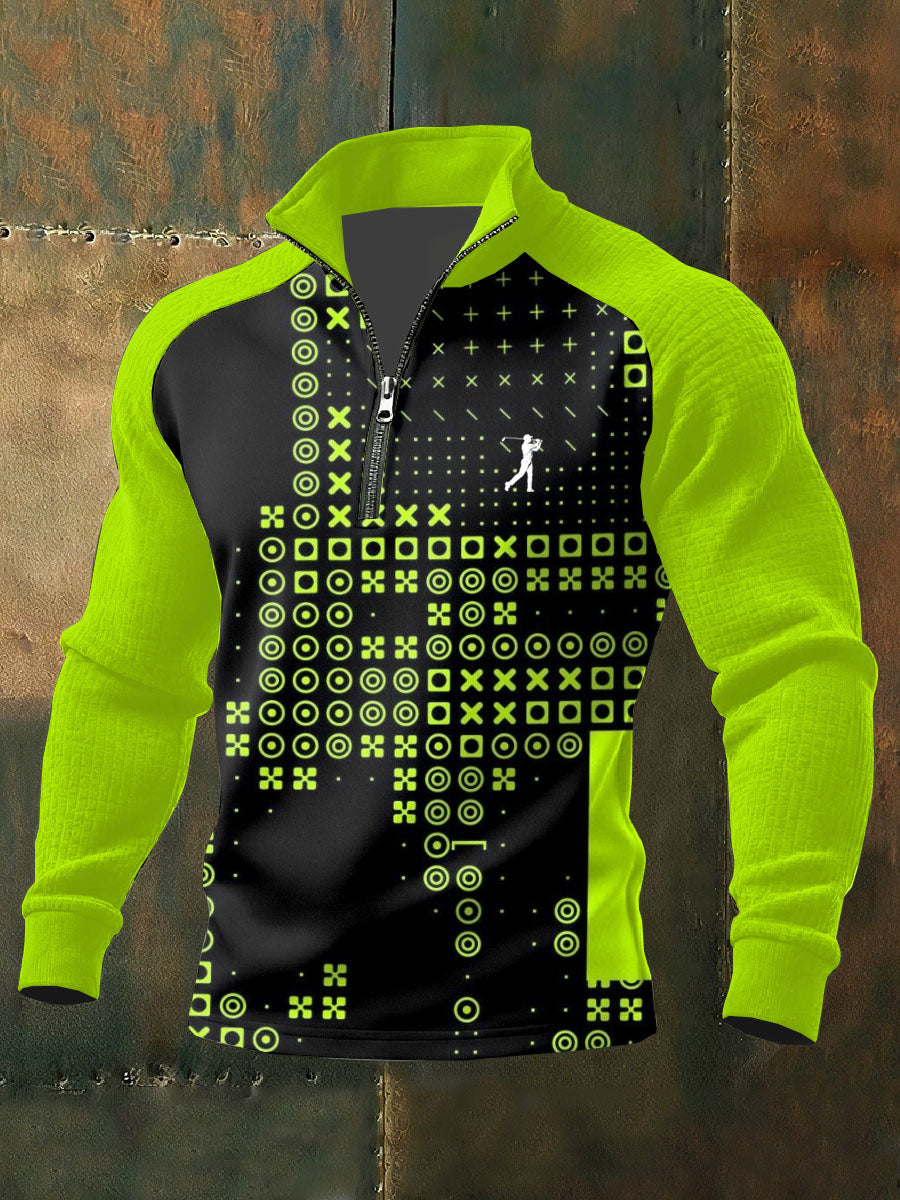 Men's Vintage Business Style Printed Casual Sweatshirt