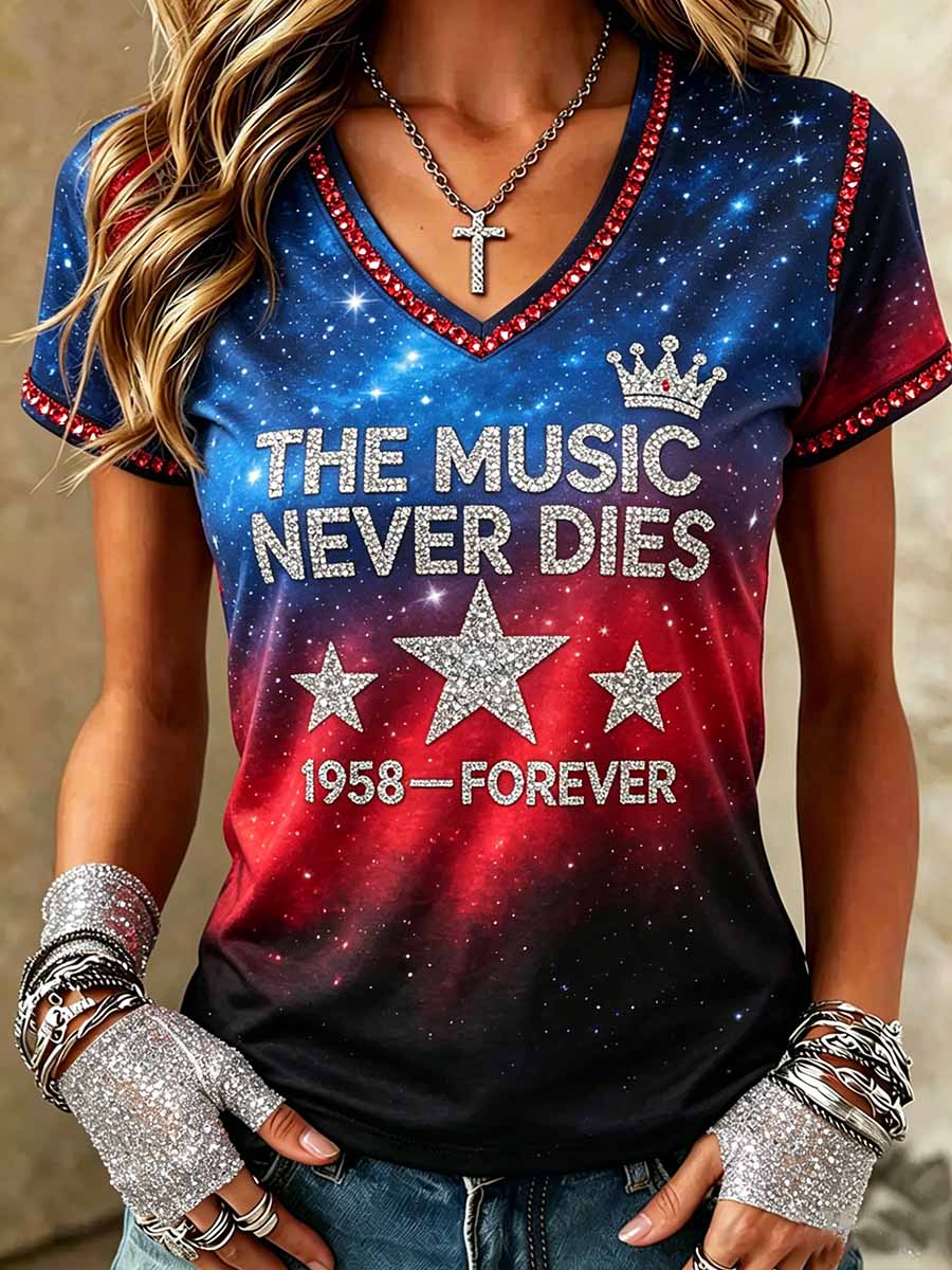 Women's Vintage Commemorative Printed T-Shirt