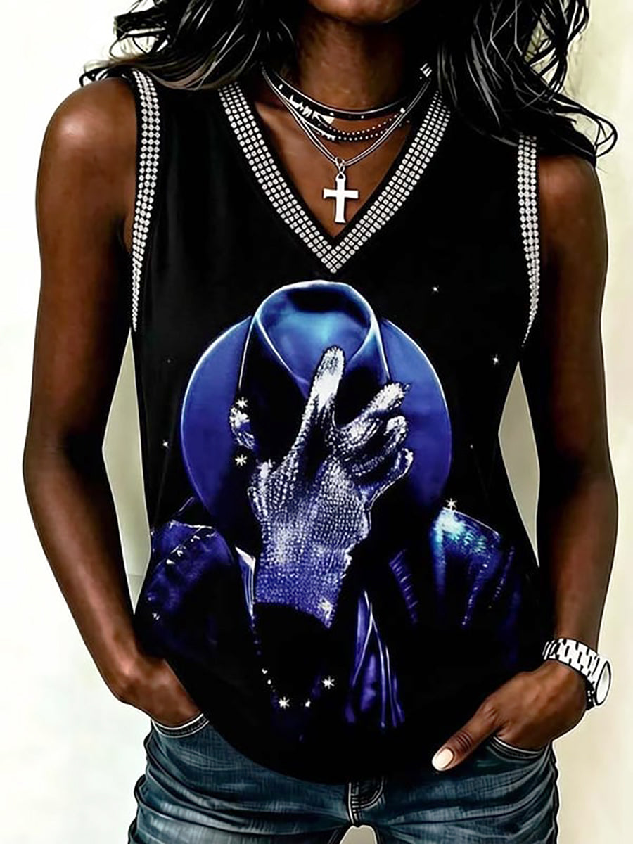 Women's Pop Music Inspired Vest Top