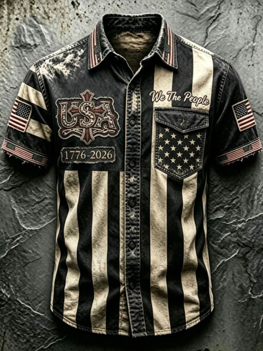 Men'S 250Th Anniversary National Faith Print Shirt