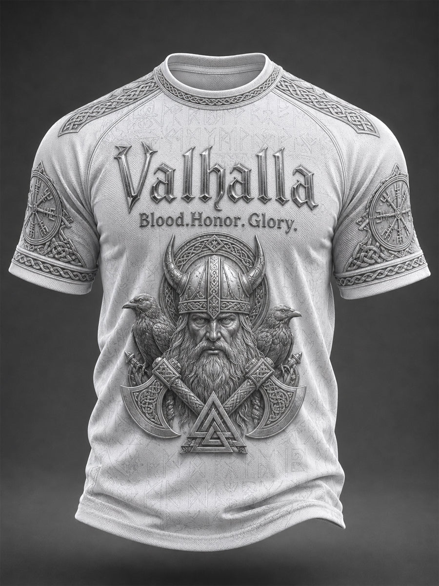 Men's Valhalla Printed Casual short sleeves t-shirt