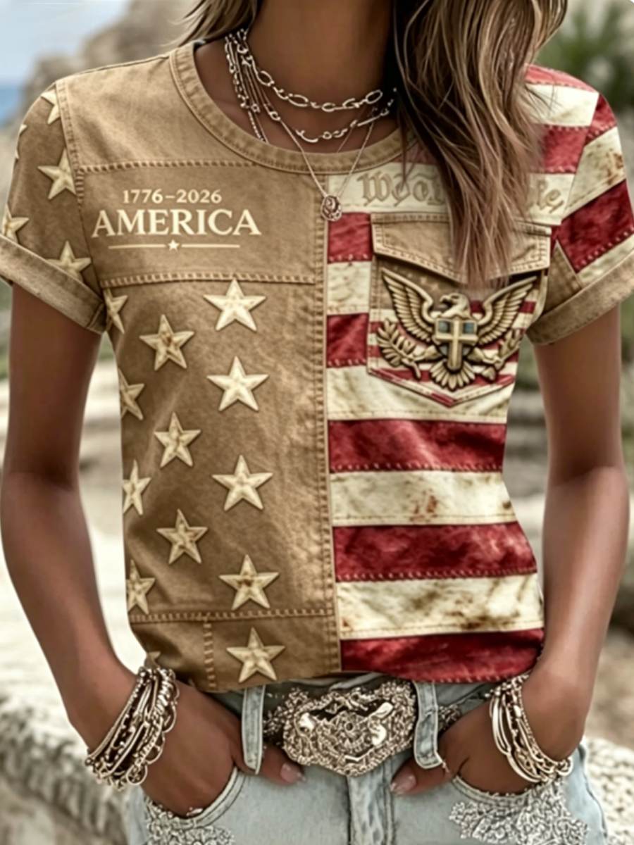Women's 250Th Anniversary National Faith Print Shirt