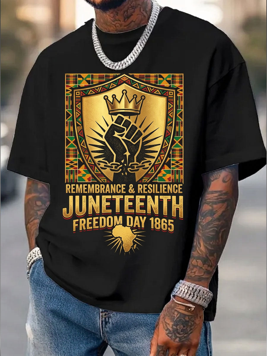 Men's Juneteenth Freedom Day 1865 Short Sleeves T-shirt