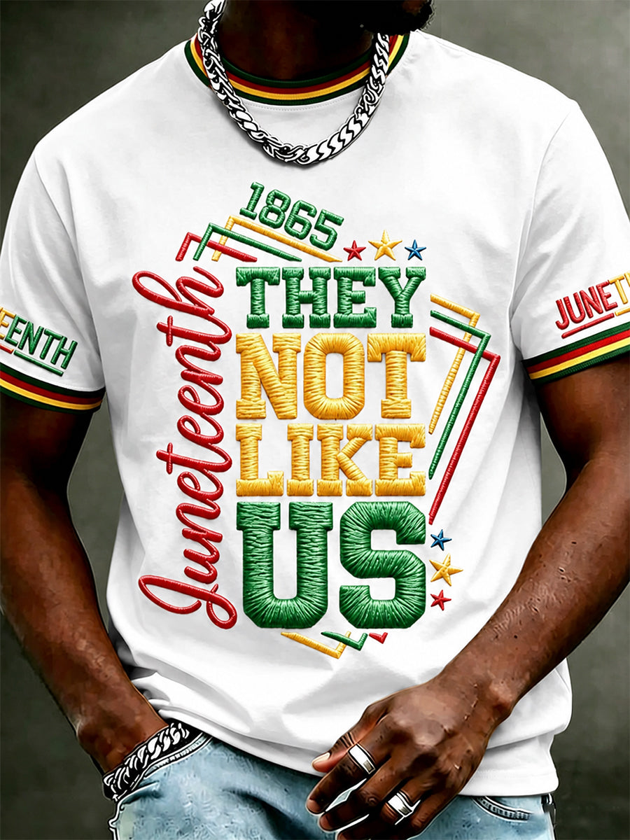 Men's Juneteenth They Not Like Us Since 1865 Print Casual Tee