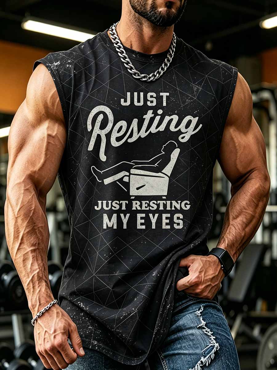 Men's Funny Father Graphic Print Tank Top