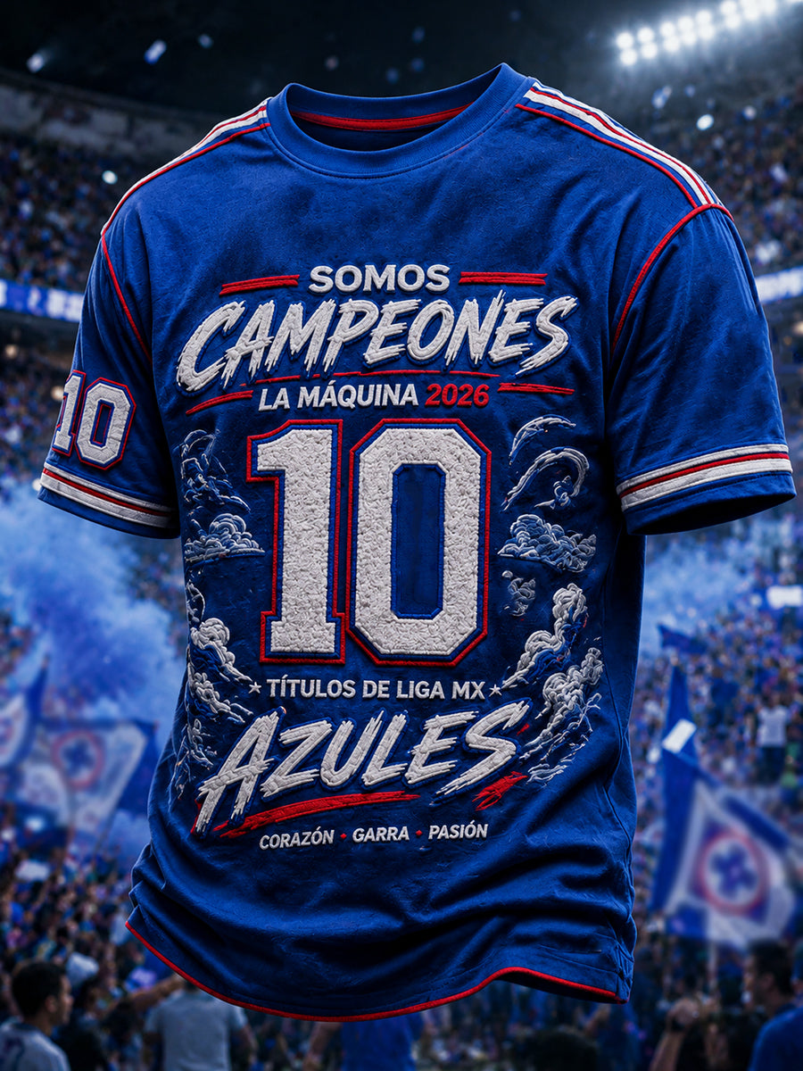 Men's 2026 Campeones Print Casual T-shirt