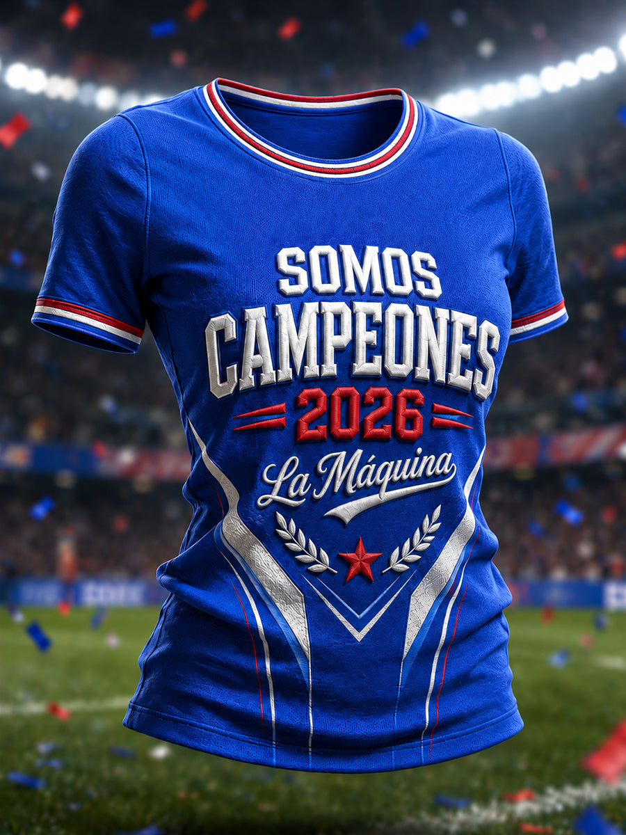 Women's 2026 Campeones Print Casual T-shirt