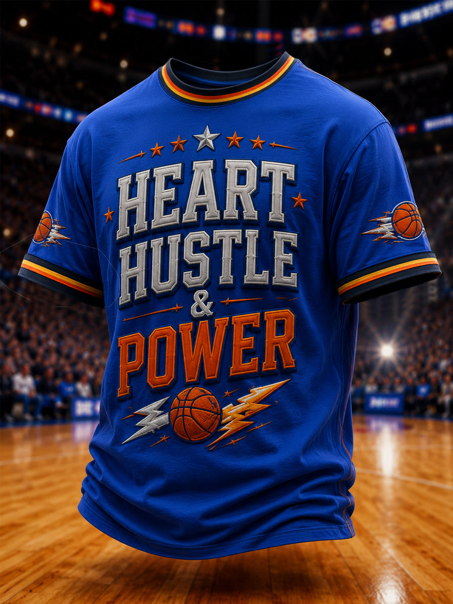 Men's Gift For Basketball Fans Print Casual Tee