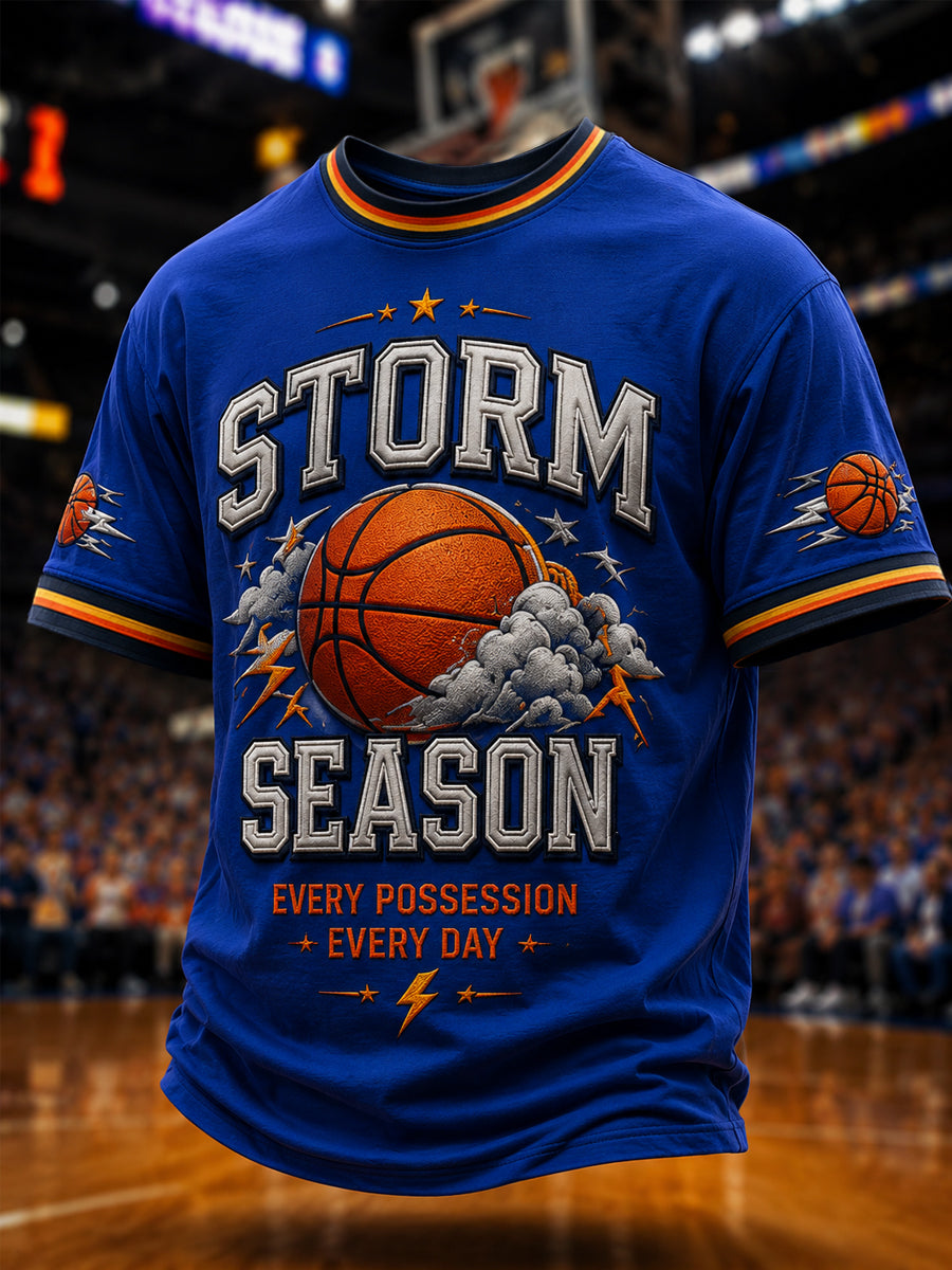 Men's Gift For Basketball Fans Print Casual Tee