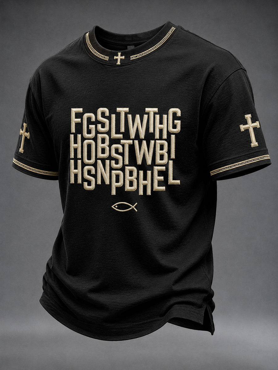 Men's Christian Bible Verse For God So Loved The World Short Sleeve T-shirt
