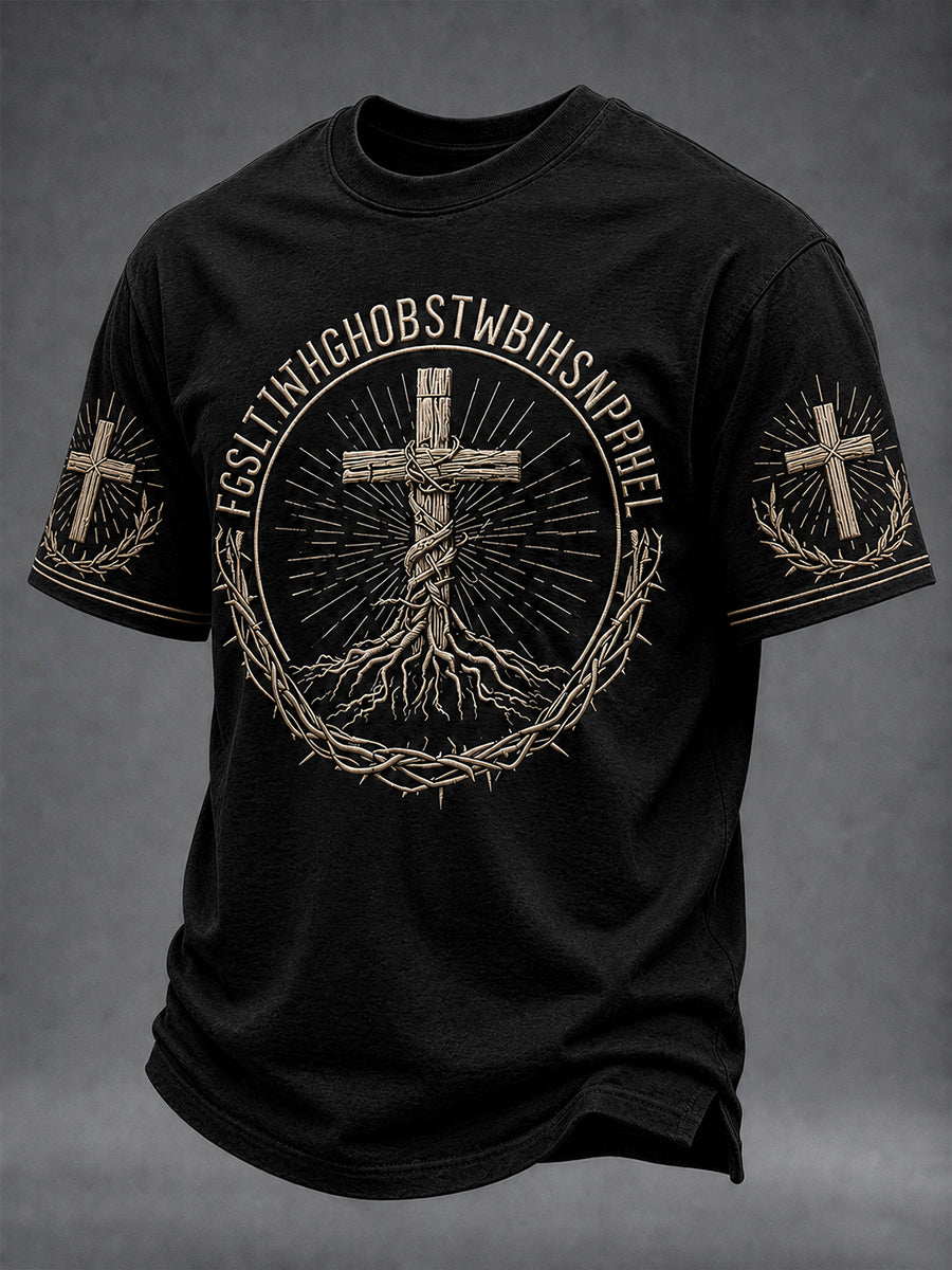 Men's Christian Bible Verse For God So Loved The World Short Sleeve T-shirt
