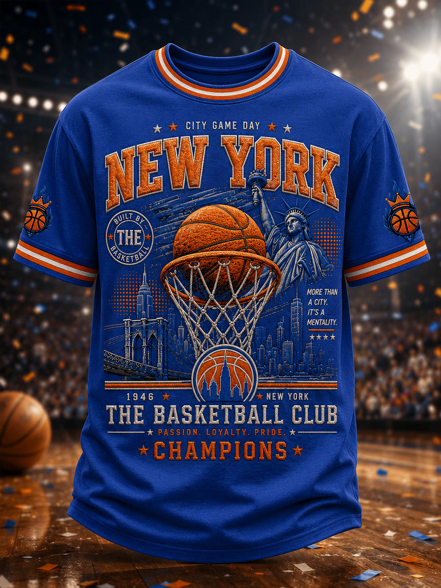 Men's Classic Basketball Fan Graphic Short Sleeve T-shirt