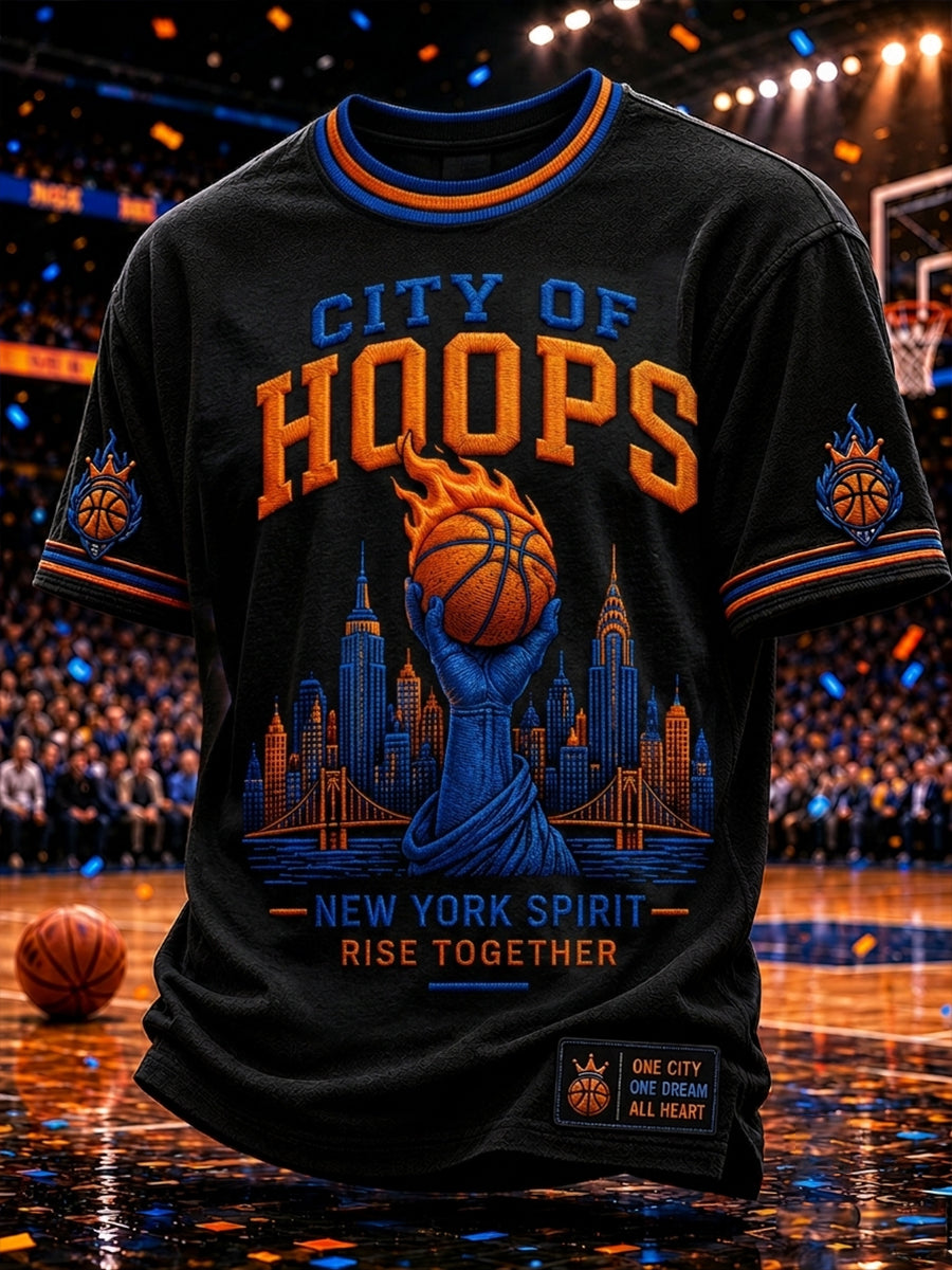 Men's Classic Basketball Fan Graphic Short Sleeve T-shirt