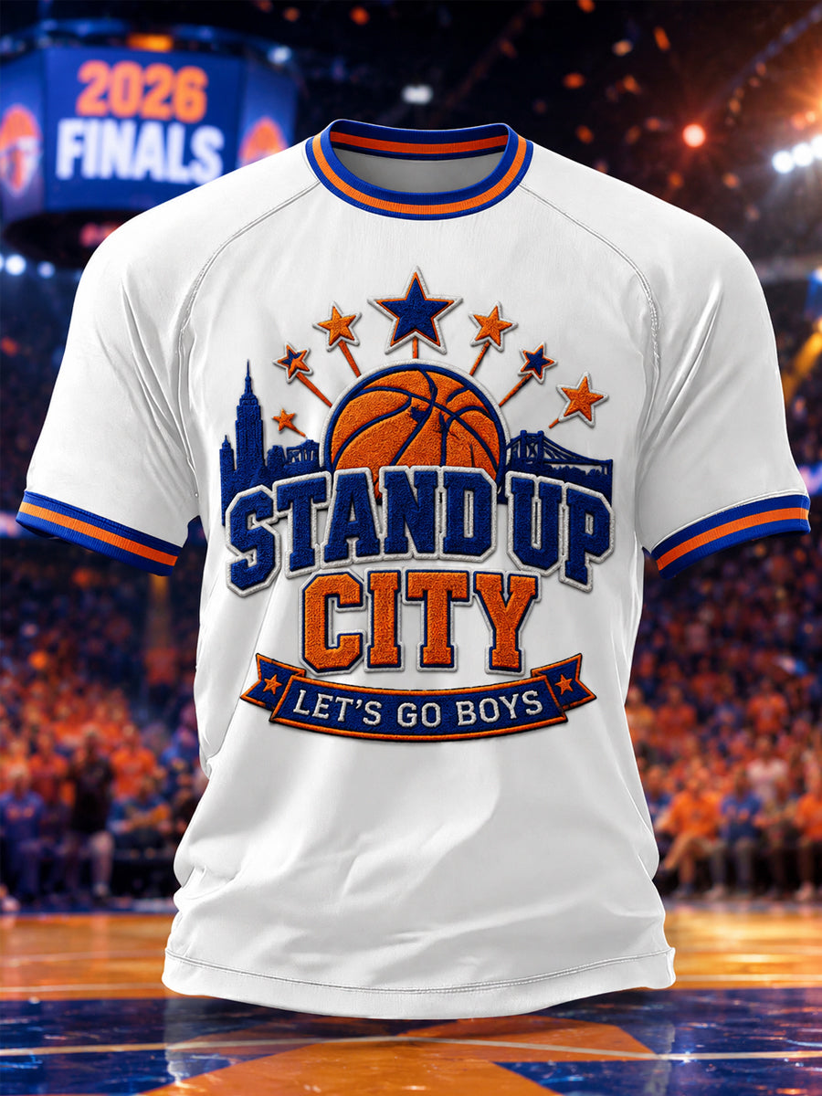 Men's Gift For Basketball Fans Print Casual Tee