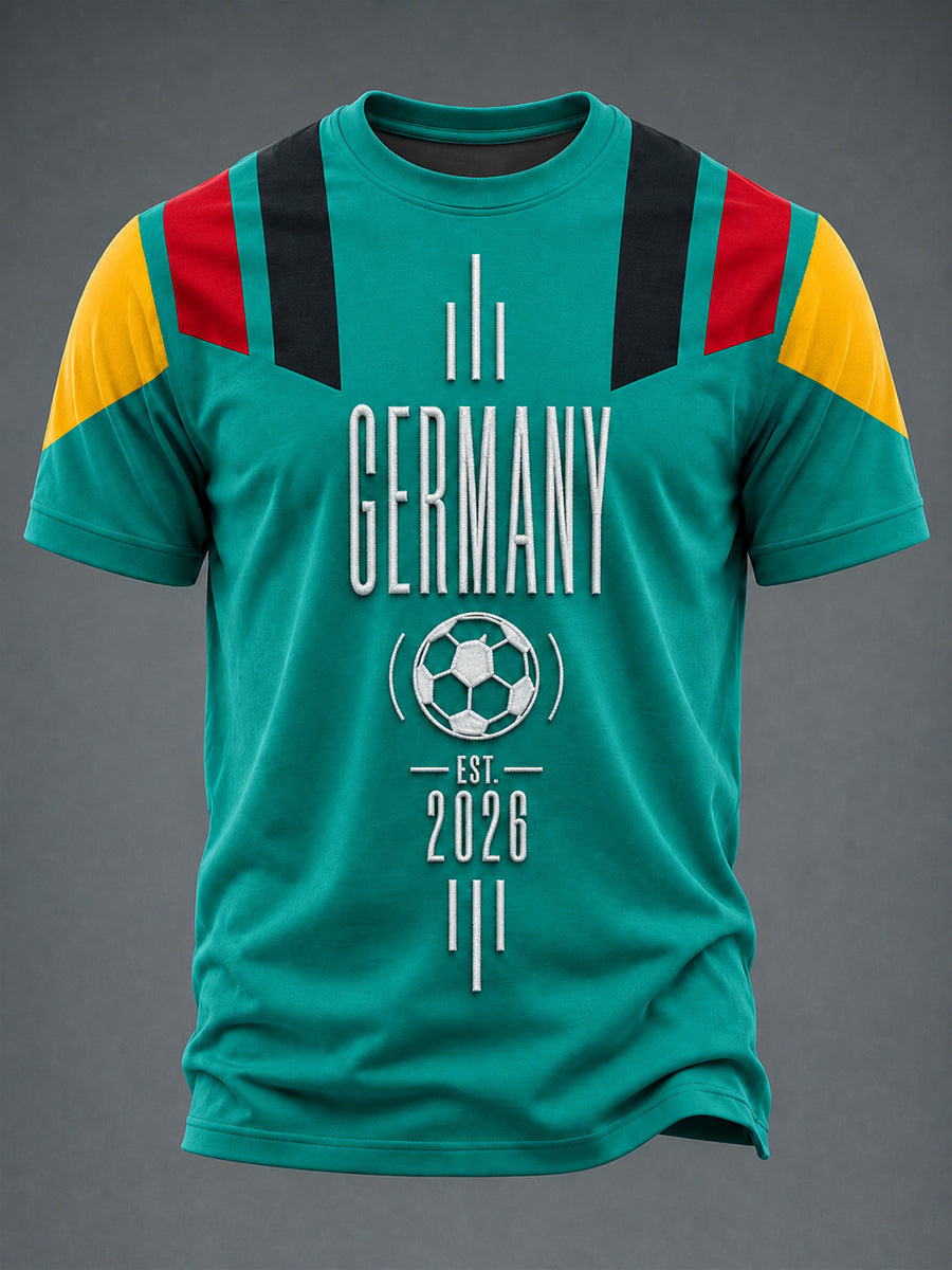 Men's Germany Football Fan 2026 Printed T-shirt