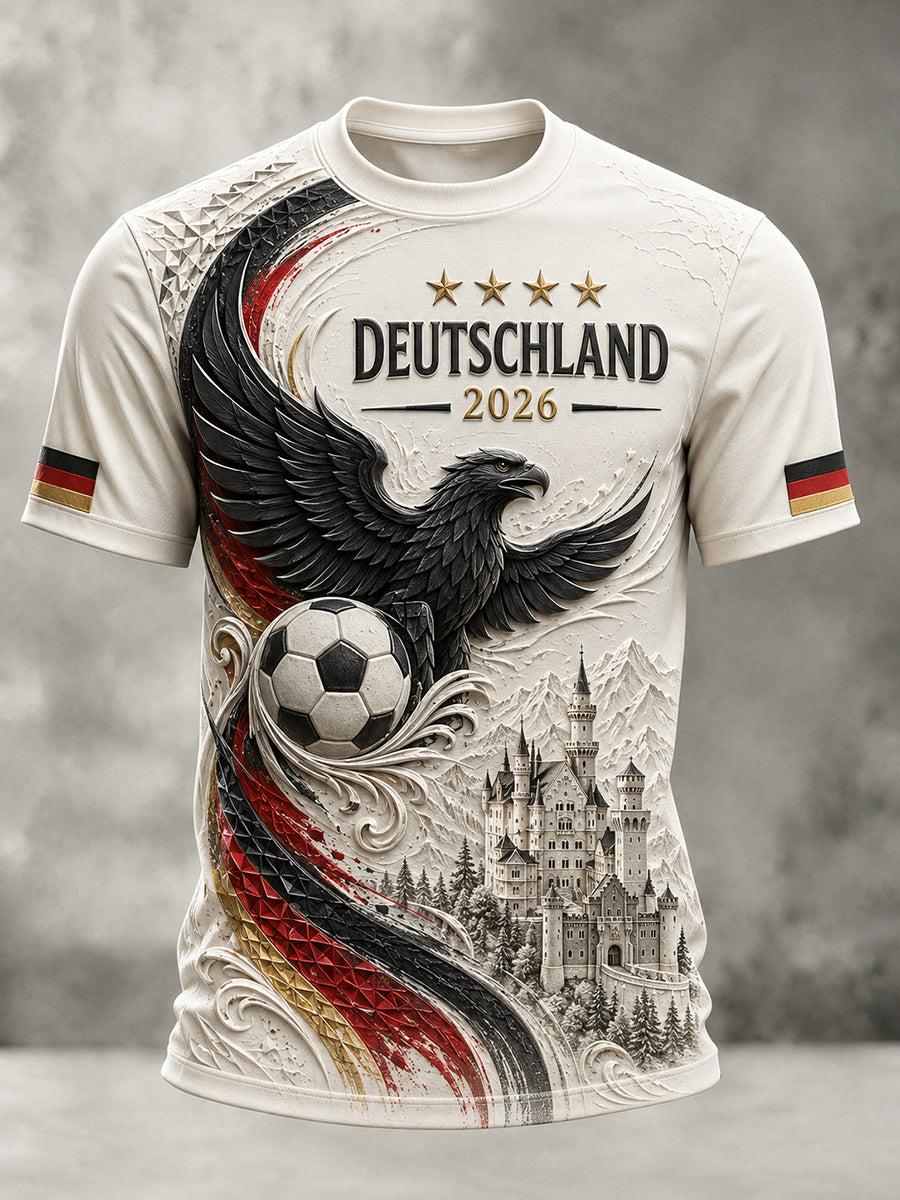 Men's Germany Football Fan Printed T-Shirt