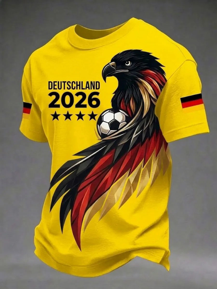 Men's German Football Fan Short Sleeves T-shirt