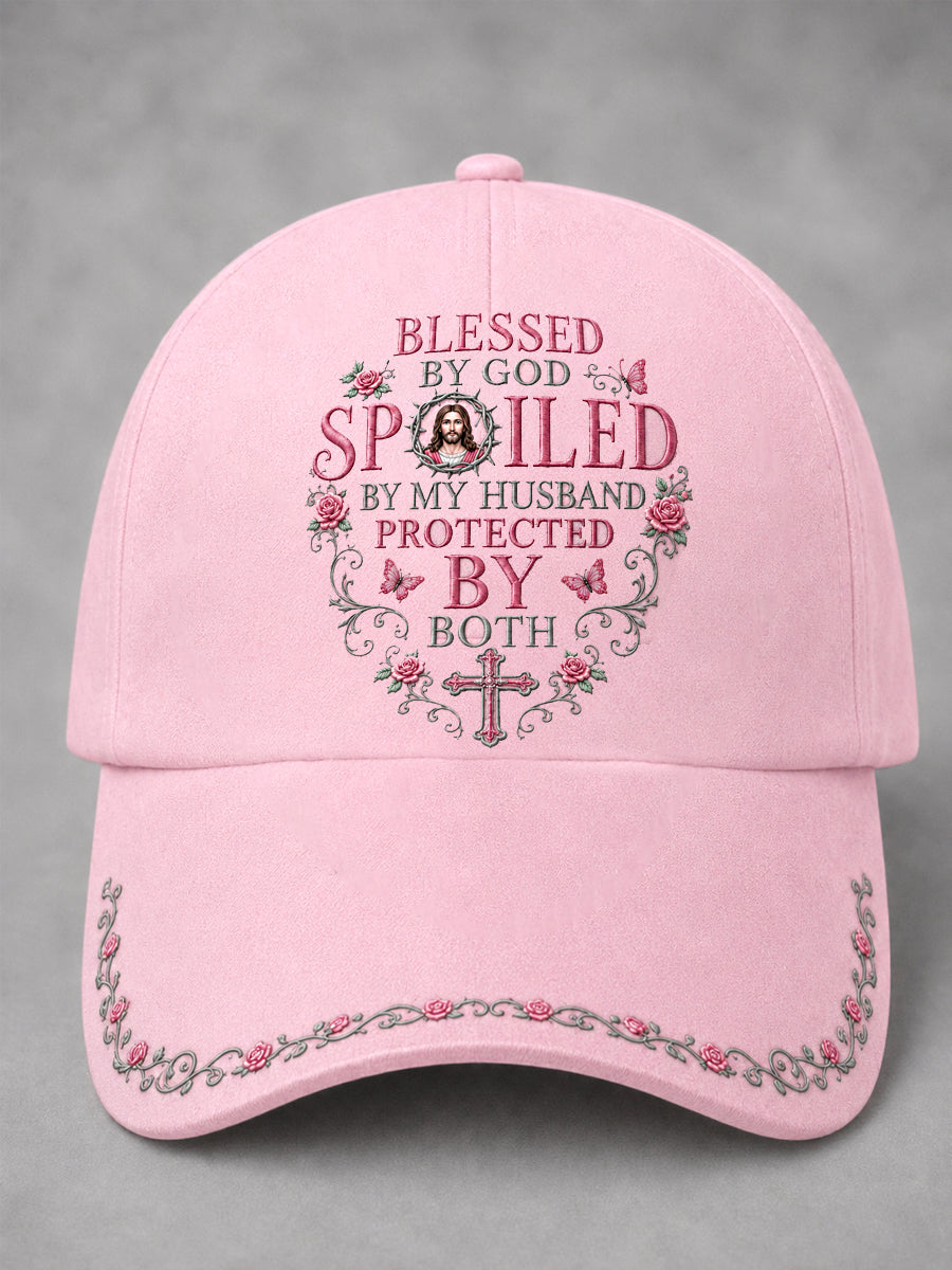 Women's Blessed By God Spoiled By My Husband Protected By Both Hat