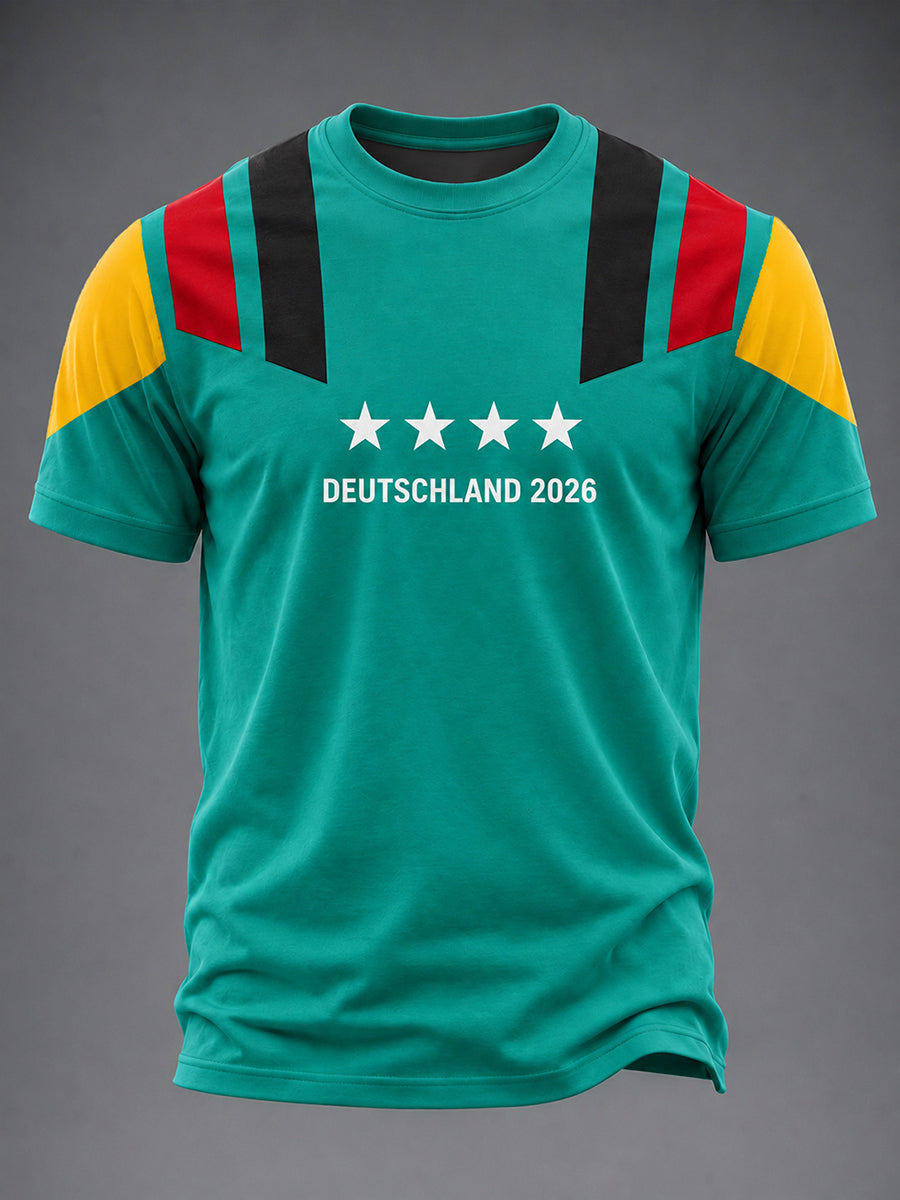 Men's Germany Football Fan 2026 Printed T-shirt