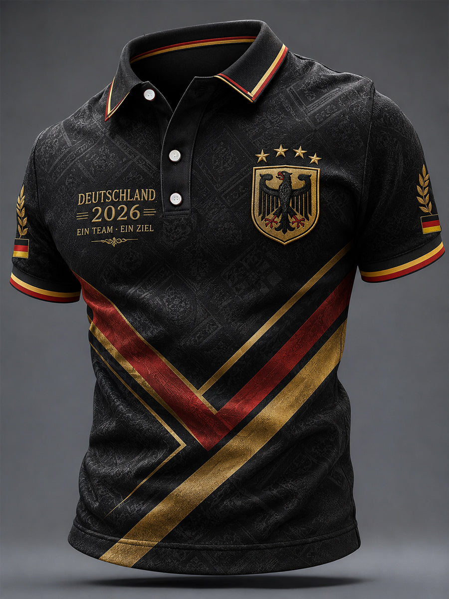 Men's Deutschland Football Fan Print Casual shorts