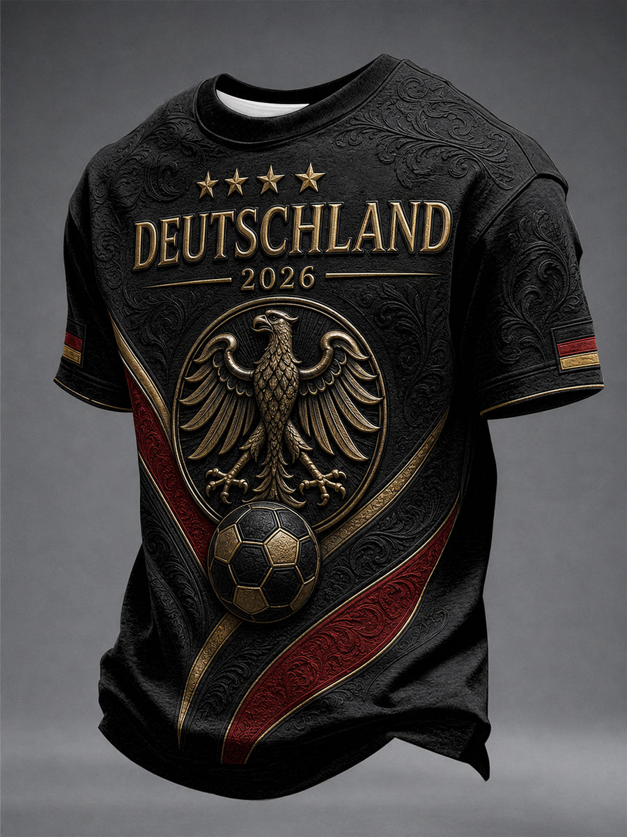 Men's Germany Football Fan Printed T-Shirt