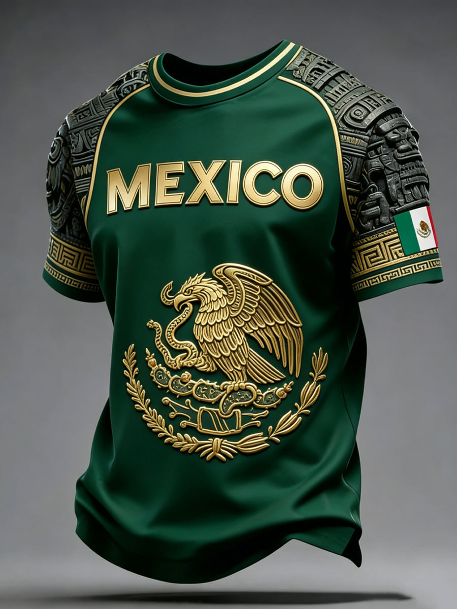 Men's Mexican Soccer Match Art Print Short-Sleeve T-Shirt